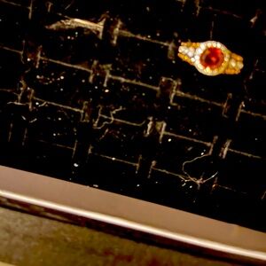 Gold and Orange Gemstone Ring